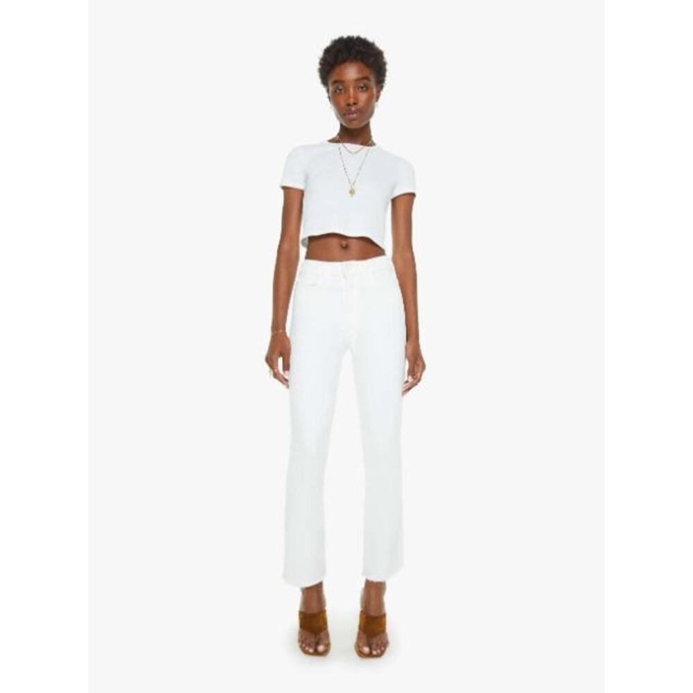 NEW MOTHER The Hustler Ankle Fray Jeans Fairest Of Them All Flared Leg Size 33 - Picture 2 of 14